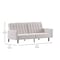 Flash Furniture Stone Faux Linen Split Back Futon Sofa-Wooden Legs HC-1060-STONE-GG - alternate 8